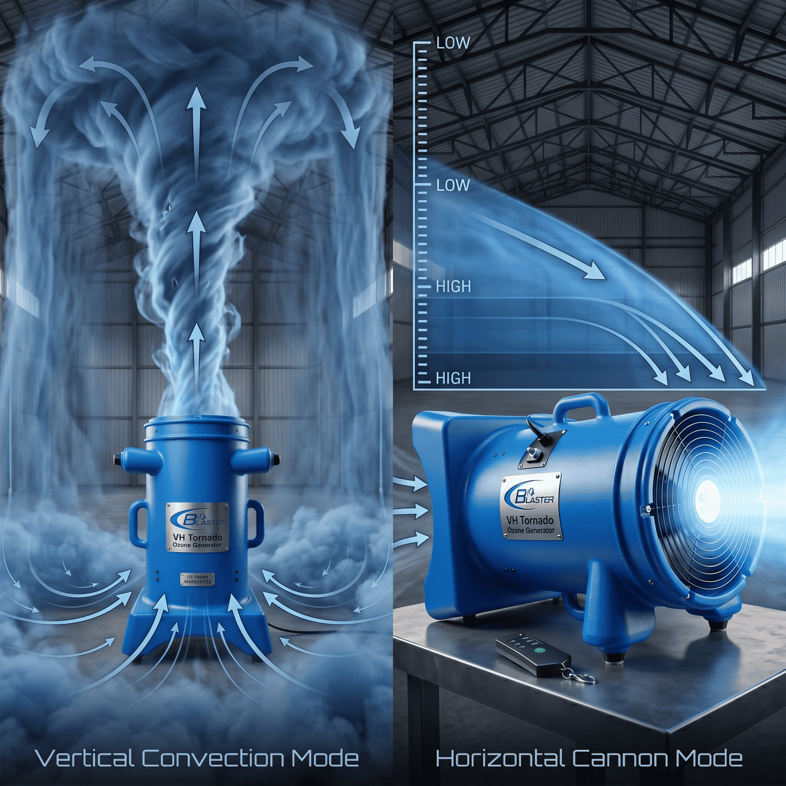 Vertical and Horizontal Operating Modes